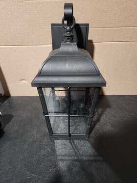 2602008 Quoizel Lighting Knox 2 Light Wall Lantern - Matte Black Finish Missing Glass 2602008 Quoizel Lighting Knox 2 Light Wall Lantern - Matte Black Finish Missing Glass