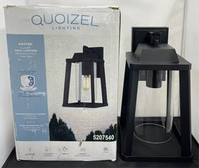 5207540 Quoizel Amsted 1 Light Matte Black Hardwired Outdoor Wall