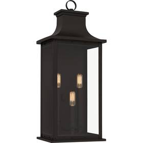 Aby8409 Quoizel 611728383520 Abernathy 3 Light 23 Inch Tall Outdoor Wall Sconce - Bronze