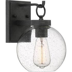 Bae8407gk Quoizel Barre 1-light Grey Outdoor Wall Lantern Sconce
