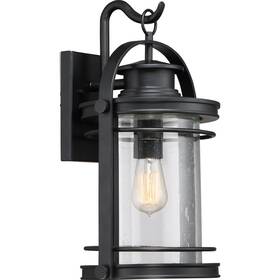 Bkr8410k Quoizel Booker 1 Light 18 Inch Mystic Black Wall Lantern - Open Box