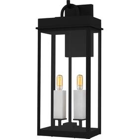 Cam8409mbk Quoizel Cam8409 Carmen 2 Light 22 Inch Tall Outdoor Wall Sconce - Black