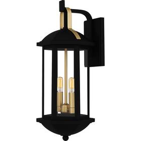 Cfd8408mbk Quoizel Cfd8408 Crestfield 2 Light 20 Inch Tall Outdoor Wall Sconce - Black Cfd8408mbk Quoizel Cfd8408 Crestfield 2 Light 20 Inch Tall Outdoor Wall Sconce - Black
