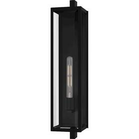 Dle8406mbk Quoizel Dale 1lt 26 Inch Outdoor Lantern Black/clear Beveled -