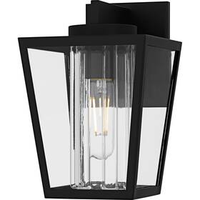 Jet8307mbk Quoizel Jet8307 Jett 10 Inch Tall Outdoor Wall Sconce - Black