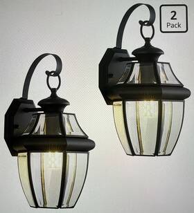 B0fqjz6d6j Quoizel Lighting Solid Brass Outdoor Wall Sconces 2 Pack Glass Shade Waterproof Anti-rust E26