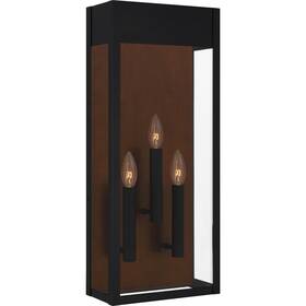 Mae8410mbk Quoizel Lighting Maren - 3 Light Outdoor Wall Lantern In Modern