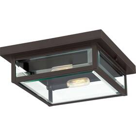 Wvr1612wt Quoizel Lighting Westover 2-light Outdoor Flush Mount - 4 Inches Tall And 12