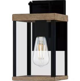 Lws33382b Quoizel Finn 1-light Matte Black Faux Wood Outdoor Wall Lantern Light Lws33382b Quoizel Finn 1-light Matte Black Faux Wood Outdoor Wall Lantern Light