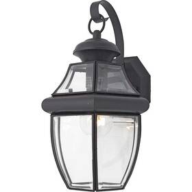 Nyw8047w Quoizel Ny8047 Mystic Black Outdoor Wall Mount Lantern 150w New In Sealed Box