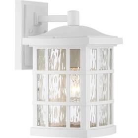 Snn8408w Quoizel Stonington 1-light White Outdoor Wall Lantern Sconce