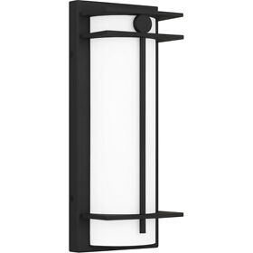 Syn8406ek Quoizel Syndall Led 14 Inch Earth Black Outdoor Wall Lantern Medium