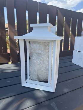 Wkf8411w Quoizel Wall Sconce 3-light Dimmable Seeded Glass Shades Outdoor Matte White