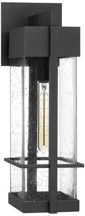 Wyn8406ek Quoizel Wynn 18 3/4 Inch High Earth Black Outdoor Wall Light