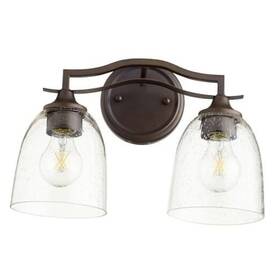 5027-2-286 Quorum I Jardin Collection 10 Inch Two-light Bathroom Vanity - Oiled 5027-2-286 Quorum I Jardin Collection 10 Inch Two-light Bathroom Vanity - Oiled