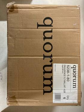 5238-1-59 Quorum International Providence Wall Mount Matte Black 9.5 Inch X5.25 5238-1-59 Quorum International Providence Wall Mount Matte Black 9.5 Inch X5.25