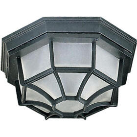 3086-11-15 Quorum International Q3086-11 1 Light Flushmount Outdoor Ceiling Black