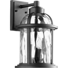 Quo7760-3-69 Quorum International Winston 3-light 15 Inch Noir Outdoor Wall Lantern 7760-3-69