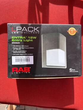 Entra12n Rab Lighting 12nw New Neutral Led Outdoor Wall-mounted Entry Light