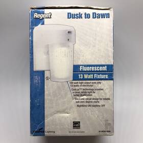 Regent 044427450536 Dusk To Dawn 13 Watt Fluorescent Lighting Fixture Coolux Technology