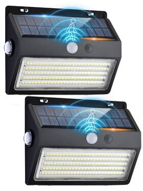 Jx-bd008-e Reinhoo Solar Wall Lights Outdoor Waterproof With 8500k Cool White Main Light And Warm