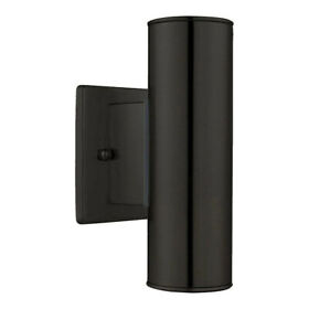 200033a Riga 2-light Black Outdoor Wall Lantern Sconce By Eglo