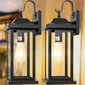 B06115pp Roravilila 2-pack Dusk To Dawn Large Outdoor Wall Lights 17 Inch Exterior Light Fixtures P