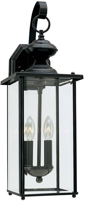 Sgws43792bk Roseto Sgws43792 Whiteside 2 Light 20 Inch Tall Outdoor Wall Sconce - Black