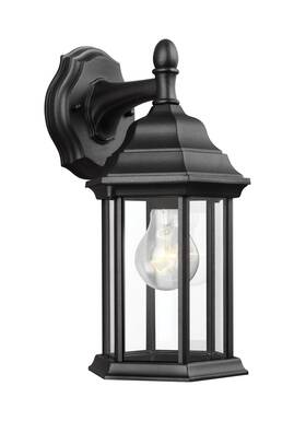 Sgws59598bk Roseto Sgws59598 Hopedale 1 Light 13 Inch Tall Outdoor Wall Sconce - Black