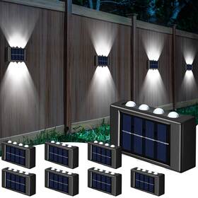 Xuu-rossesay-1571 Rossesay 8 Pack Solar Wall Lights For Outside Fence Up And Down Led Xuu-rossesay-1571 Rossesay 8 Pack Solar Wall Lights For Outside Fence Up And Down Led