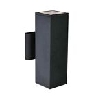 81010000032828 Rrtyo 2-light Matte Black Square Aluminum Outdoor Wall Lantern Sconce