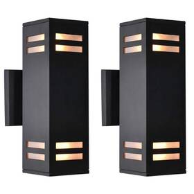 81010000045078 Rrtyo Bowning 11 Inch Mid-century Modern Black Outdoor Hardwired Waterproof Lantern No