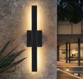 81010000045178 Rrtyo Edith 20 In Black Modern Linear Integrated Led Wall Light Sconce