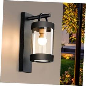 Ryl001 768602851900 Outdoor Dusk To Dawn Wall Lights Modern Exterior Mount Lantern Black