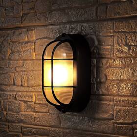 Safavieh 195058423717 Lighting Collection Elora Modern Black Outdoor Wall Sconce Set Of 2