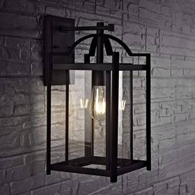 Plt4008a Safavieh 889048815759 Lighting Portar Black Wall Led Bulb Included Outdoor Lantern