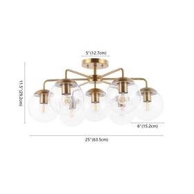 2172782654 Safavieh Flu4078a Camdyn 7lt 25 Inch Flush Mount Reduced Price