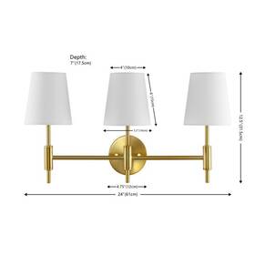2172762279 Safavieh Scn4119b Darya 3 Lt 24 Inch Wall Sconce Reduced Price