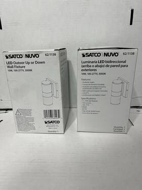 Satco 045923680717 Nuvo Led Small Wall Pack With Photocell Black 20w 100-277v 4000k Lot X 2