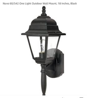 60-542 Satco Nuvo Wall Lantern Lamp Light 18 Inch Tall