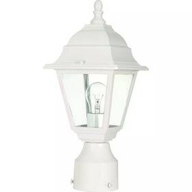 Satco 60/546 1-light White Outdoor Incandescent Post Light Satco 60/546 1-light White Outdoor Incandescent Post Light