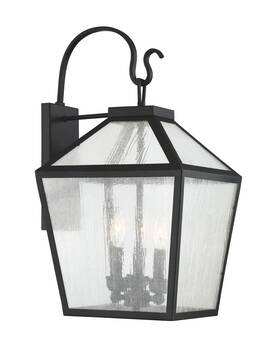 5-101-bk Savoy House Woodstock 3 Light Outdoor Wall Lantern In Black By -