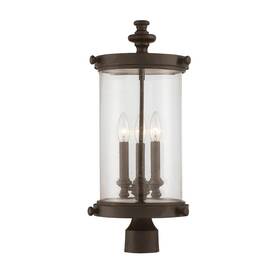 5-1223-40 Savoy House Palmer 3-light Outdoor Post Lantern With Walnut Patina