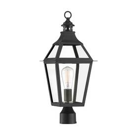 5-724-153 Savoy House Jackson 1 Light Outdoor Post Lantern In Matte Black With Gold Highlights By 5-724-153 Savoy House Jackson 1 Light Outdoor Post Lantern In Matte Black With Gold Highlights By