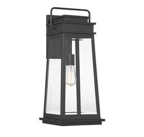 5-814-bk Savoy House Matte Black One Light Outdoor Wall Lantern From The Boone Collection