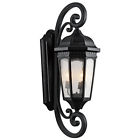 9060bkt Sconce Wall Kichler 3 Outdoor Light Textured Black Courtyard