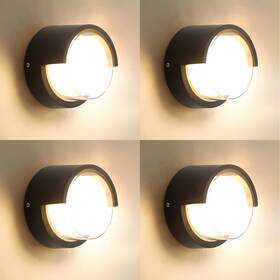 R4-yy-bd-012-3k Scpitw Outdoor Wall Light 4 Pack Lamp Minimal Design Sconce Modern Black L R4-yy-bd-012-3k Scpitw Outdoor Wall Light 4 Pack Lamp Minimal Design Sconce Modern Black L