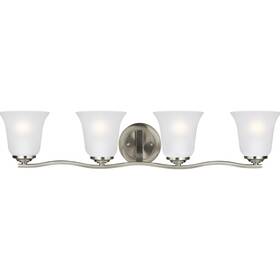 4439004-962 Sea Gull Lighting Generation 4-light Emmons Traditional Bath Fixture Wall Lamp Brushed 4439004-962 Sea Gull Lighting Generation 4-light Emmons Traditional Bath Fixture Wall Lamp Brushed