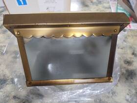 7569-01 Sea Gull Lighting Seagull Solid Antique Brass Light. Model 9 1/4 Inch Square 5 Tall