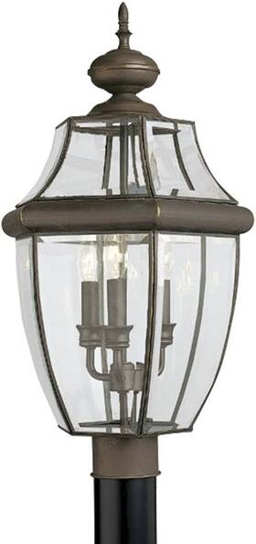 8239-71 Sea Gull Lighting Lancaster 3-light Outdoor Post Lantern Antique Bronze 8239-71 Sea Gull Lighting Lancaster 3-light Outdoor Post Lantern Antique Bronze